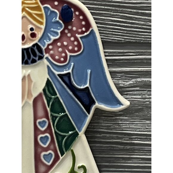 Ceramic Tile Angel Wall Hanger Vintage 1988 J Duban Designs Country Friendship - Picture 4 of 8